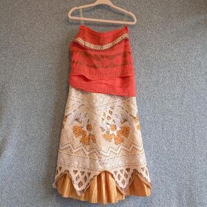 Disney Princess Girls Size 4-6T Moana Islander Dress Halloween Dress Up Costume